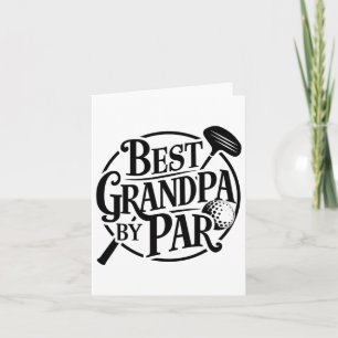 Best Grandpa By Par Father's Day Golf Lover Granda Card