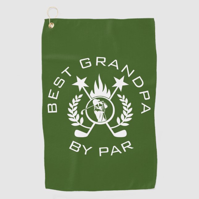 Best Grandpa by Par Father's Gift  Golf Towel (Front)