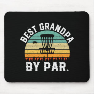 Best Grandpa By Par Funny Disc Golf Papa Vintage H Mouse Mat