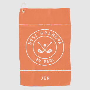 Best Grandpa By Par   Funny Golfer Saying Citrus Golf Towel