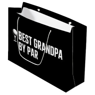 Best Grandpa by Par Golf Gift Humour Sarcasm Funny Large Gift Bag