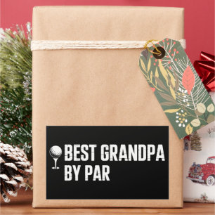 Best Grandpa by Par Golf Gift Humour Sarcasm Funny Rectangular Sticker