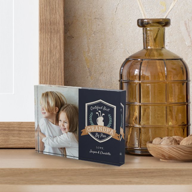 Best Grandpa By Par | Golf Grandpa Photo Block (Creator Uploaded)