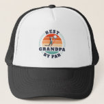 Best Grandpa By Par Golf Lover Retro Custom Trucker Hat<br><div class="desc">Retro Best Grandpa By Par design you can customise for the recipient of this cute golf theme design. Perfect gift for Father's Day or grandfather's birthday. The text "GRANDPA" can be customised with any dad moniker by clicking the "Personalise" button. Can also double as a company swag if you add...</div>