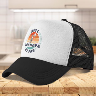 Best Grandpa By Par Golf Lover Retro Custom Trucker Hat