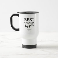 Best Grandpa by par Golf pun Black White Custom