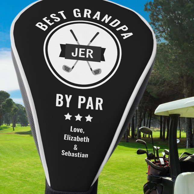 Best Grandpa By Par Golfer Golf Lover Modern Black Golf Head Cover (Best Grandpa By Par Golfer Golf Lover Modern Black Golf Head Cover)