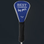 Best Grandpa by par Modern Blue Custom Name Golf Head Cover<br><div class="desc">Surprise your golf-loving grandpa with a meaningful and personalised gift – our "Best Grandpa by Par" Golf Head Cover. This custom head cover combines modern typography with a heartfelt message that will touch his heart. Blue accent colour. Customise the head cover by adding the name of his grandchild or grandchildren,...</div>