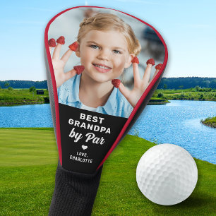 Best GRANDPA By Par - Modern Photo - Father's Day Golf Head Cover
