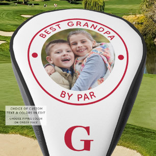BEST GRANDPA BY PAR Monogram Red Photo Golf Head Cover