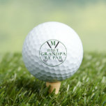 BEST GRANDPA BY PAR Monogram Your Colour Golf Balls<br><div class="desc">Create a monogrammed golf ball set with the funny saying BEST GRANDPA BY PAR in your choice of colours (shown in green). Great gift for the golfer grandpa for Grandparents Day, Father's Day, his birthday or a holiday. ASSISTANCE: For help with design modification or personalisation, colour change, transferring the design...</div>
