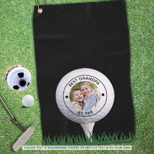 Best Grandpa By Par One Photo Golf Towel