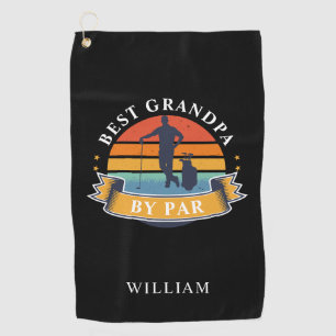 Best Grandpa By Par Personalised Golf Towel