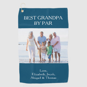 Best Grandpa By Par Personalised Photo Golf Towel