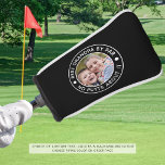 BEST GRANDPA BY PAR Photo Funny Custom Colours Golf Head Cover<br><div class="desc">For the special golf lover grandfather, create unique photo golf head putter cover with the editable title BEST GRANDPA BY PAR - NO PUTTS ABOUT IT or personalised with your custom text in your choice of text and background colour combinations (shown in white on black). ASSISTANCE: For help with design...</div>