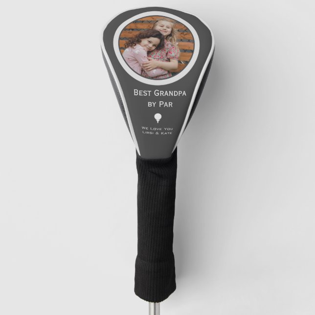 Best Grandpa by Par Photo Golf Head Cover (Front)