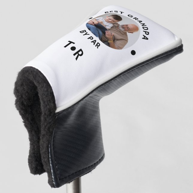Best Grandpa By Par Photo Golf Putter Cover (3/4 Front)