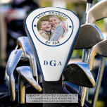 BEST GRANDPA BY PAR Photo Monogram Blue Golf Head Cover<br><div class="desc">For the special golf-enthusiast grandfather, create a unique photo golf head cover with the editable title BEST GRANDPA BY PAR and personalised with a photo and his monogram in an editable blue colour and suggested blue piping you can change on the order preference page. PHOTO TIP: Choose a photo with...</div>