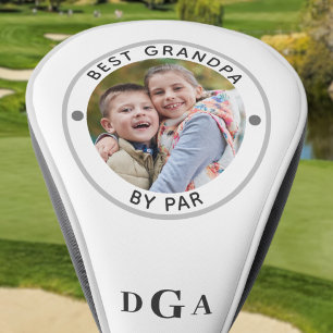 BEST GRANDPA BY PAR Photo Monogram Golf Head Cover