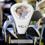 BEST GRANDPA BY PAR Photo Monogram Golf Head Cover<br><div class="desc">For the special golf-enthusiast grandfather, create a unique photo golf head cover with the editable title BEST GRANDPA BY PAR and personalised with a photo and his monogram. CHANGES: Change the text font style, colour, size and placement or circle frame and dot colours in EDIT. ASSISTANCE: For help with design...</div>
