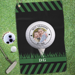 Best Grandpa By Par Photo Personalised Golf Towel