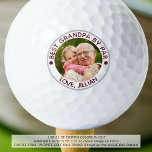 BEST GRANDPA BY PAR Photo Personalised Maroon Golf Balls<br><div class="desc">For the special golf-enthusiast grandfather, create a unique photo golf ball with the editable funny saying BEST GRANDPA BY PAR and your custom text in your choice of colours (shown in maroon burgundy). Meaningful gift for grandpa for his birthday, Grandparents Day, Father's Day or a holiday. PHOTO TIP: Choose a...</div>