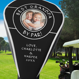 Best Grandpa By Par Photo Template Golfer Cute  Golf Head Cover
