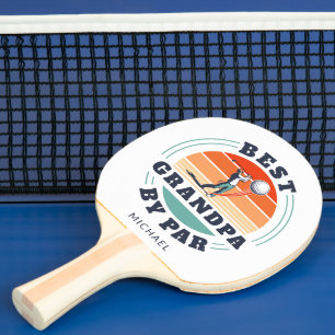 Best Grandpa By Par Retirement Custom Ping Pong Paddle