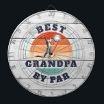 Best Grandpa By Par Retro Fathers Day Custom Dartboard<br><div class="desc">Retro Best Grandpa By Par design you can customise for the recipient of this cute golf theme design. Perfect gift for Father's Day or grandfather's birthday. The text "GRANDPA" can be customised with any dad moniker by clicking the "Personalise" button above.</div>