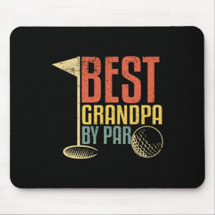 Best Grandpa By Par Retro Funny Golf Player Papa F Mouse Mat