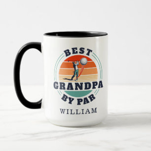 Best Grandpa By Par Retro Golfing Personalised Mug