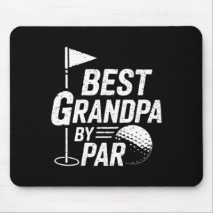 Best Grandpa By Par Shirt Men Papa Golf Lover Fath Mouse Mat