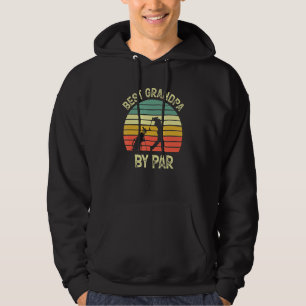 Best Grandpa By Par Vintage Golf  Funny Father Day Hoodie