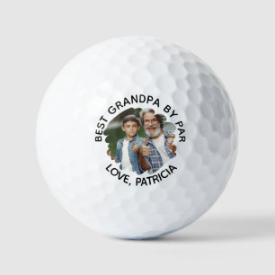 Best Grandpa by Par with Custom Photo Father's Day Golf Balls