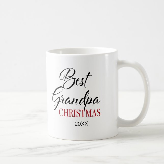 Best Grandpa Christmas Photo Coffee Mug (Right)