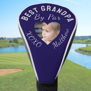 Best Grandpa Custom Kids Photo Blue Golf Head Cover