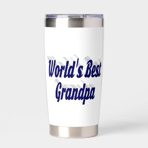 Best Grandpa dark blue text Insulated Tumbler