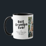 Best Grandpa Ever 2-Photo Collage & Custom Message Mug<br><div class="desc">Show your appreciation for the best grandpa ever with this personalised photo mug, a perfect gift that blends practicality with heartfelt sentiment. This custom mug features two cherished photos that capture special moments, beautifully arranged to create a memorable keepsake. The design includes the loving message "Best Grandpa Ever, " accompanied...</div>