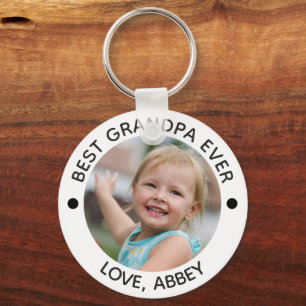 BEST GRANDPA EVER 2 Photo Personalised Key Ring