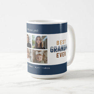 Best Grandpa Ever 4 Photo Collage Coffee Mug