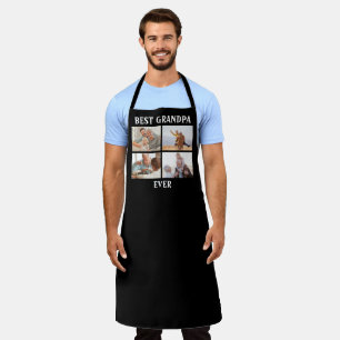 Best Grandpa Ever 4 Photo Collage Create Your Own  Apron