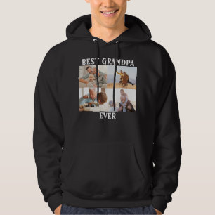 Best Grandpa Ever 4 Photo Collage Create Your Own  Hoodie