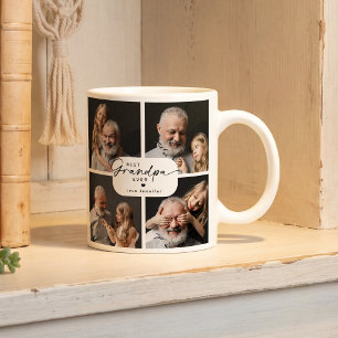 Best Grandpa Ever 4 Photo Collage Personalised Coffee Mug