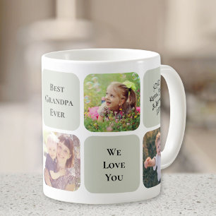 Best Grandpa Ever 5 Photo Coffee Mug