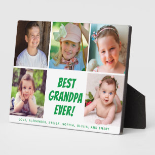 Best Grandpa Ever 5 Photos Family Plaque