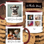 Best Grandpa Ever 6 Photo Collage White Mug<br><div class="desc">Two larger photos and four smaller square photo collage best grandpa ever design template. Different colours can be found in my shop. Easy to change out the photos! Just pick your favourite images and use the customise options.  Best grandpa Ever Personalised custom photo mug.great father's day gift.</div>