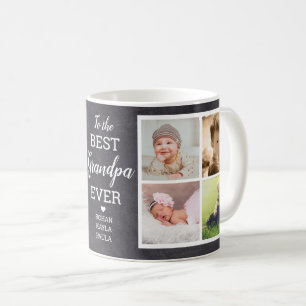Best Grandpa Ever 8  Photo Collage Personalised Coffee Mug