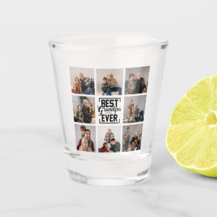 Best Grandpa Ever 8 Photo Collage  Shot Glass