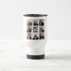 Best Grandpa Ever 8 Photo Collage  Travel Mug