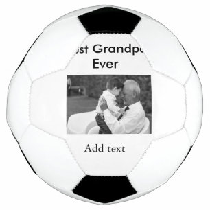 Best Grandpa ever add photo name classic elegant Football